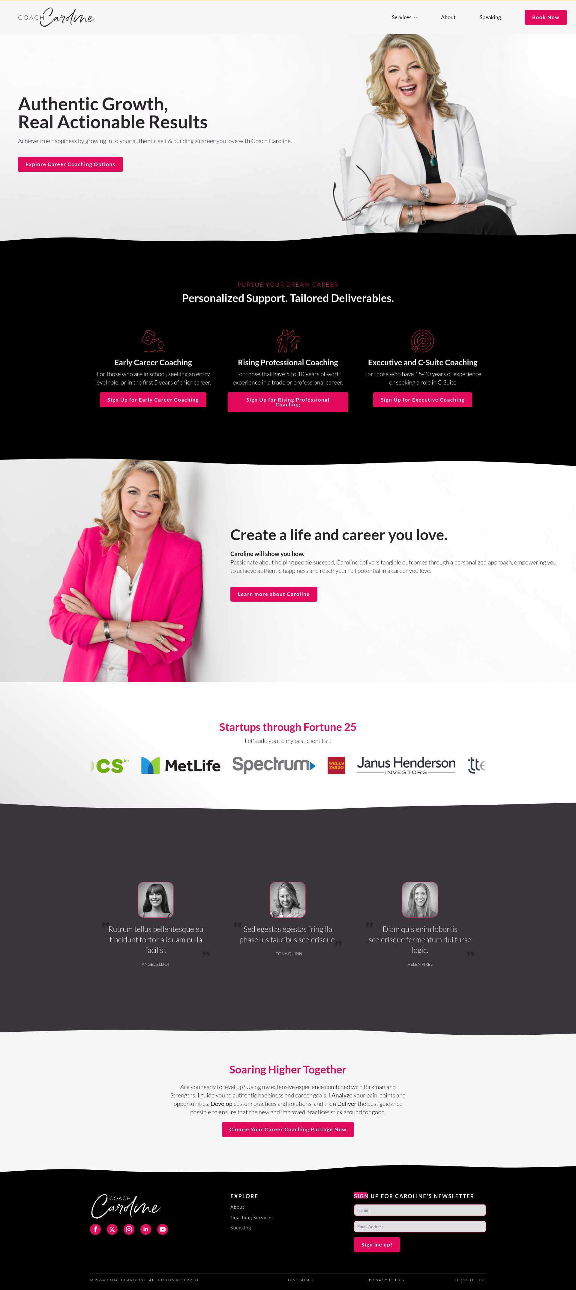 coachcaroline com home Evergreen Design Studio