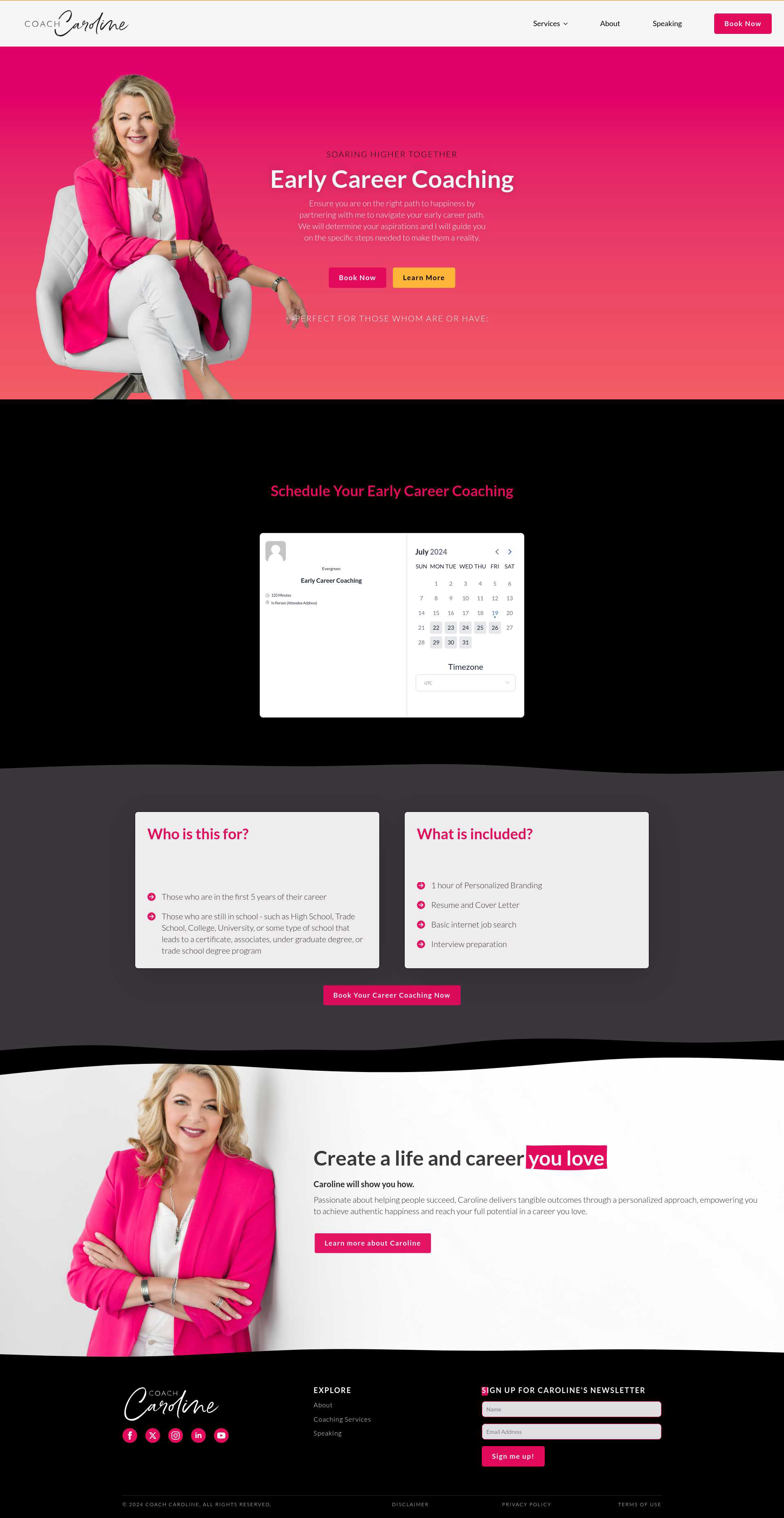 coachcaroline com services early career coaching Evergreen Design Studio